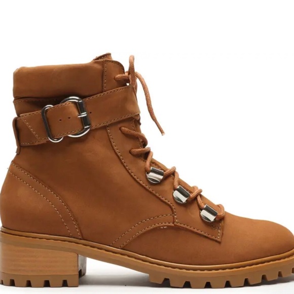 NWT Schutz Inaiah Buckled Leather Hiker Boot - Picture 3 of 12